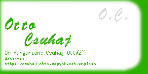 otto csuhaj business card